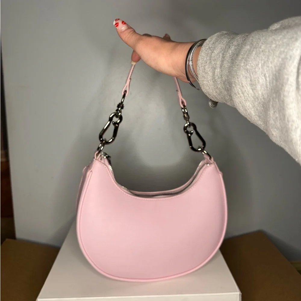 Steve Madden Light Pink Crescent Mini Shoulder Bag - Picture 3 of 5